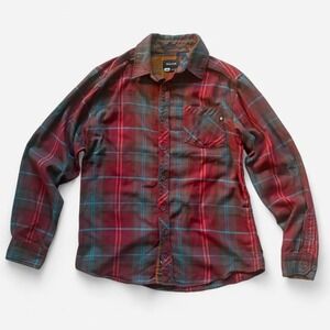 Marmot flannel button up red blue soft men's medium M cozy gorpcore heritage